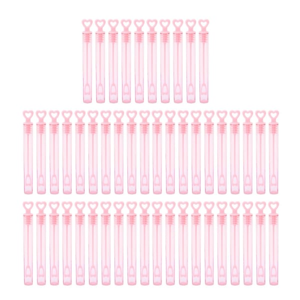 50 stk mini boblestave til børn hjerteformede pink gennemsigtige boblestave Festgaver til spil belønninger bryllup