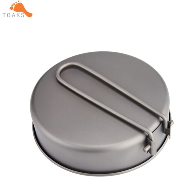 Titanium stekpanna utomhus camping picknick lättviktsutrustning redskap 145mm