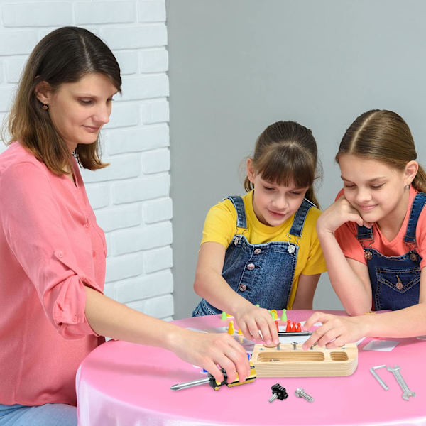 Montessori-ruuvimeisseli lapsille, opettavainen oppimislelu, ruuvilauta, puinen ruuvilauta, opettavainen taitolelu, varhainen kehitys ja