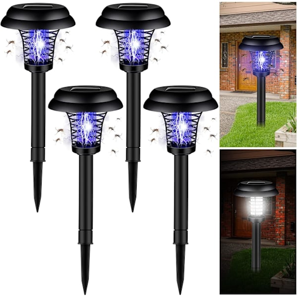 4 st Solar Myggfälla Vattentät Utomhus Myggfälla Myggdödare och Belysning Mygg
