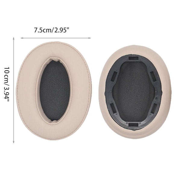Läder Öronkuddar för Sony WH-H910N Hörlurar med Plastspänne Blue