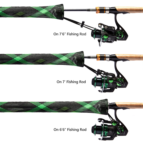 Bassdash Fiske Stang Etui Beskyttende Stang Oppbevaring for Casting og Spinning Black Red