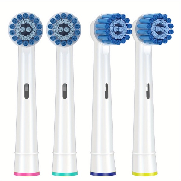8-pak med følsomme tandkødsplejebørstehoveder, der er kompatible med Oral B Braun elektrisk tandbørste. Blød børste til overlegen og skånsom rengøring 4pcs/Pack
