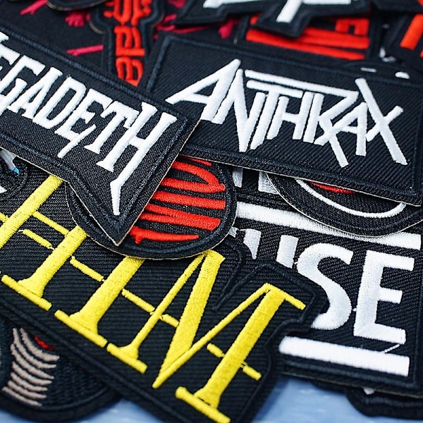 Band Rock Parche Music Patches Strygejern På Badges Striber Broderede Applikation Tøj Stickers Aa010