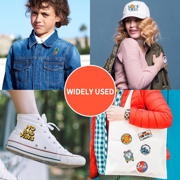 10 stycken strykjärnslappar och coola broderade strykjärnslappar för