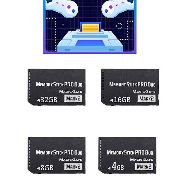 Memory Stick Pro 4gb/8gb/16gb/32gb Ms Pro Duo Memory Game Card Høj Kapacitet 16GB