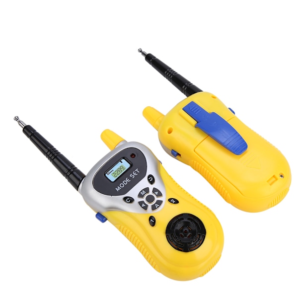 2 st Barnens Walkie Talkie Tvåvägs Lång Räckvidd Barnleksaker Present (Gul)