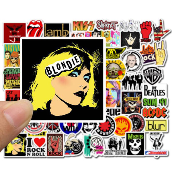 52 stk Rock and Roll Hip Hop Punk Musik Bandstickers til telefonen