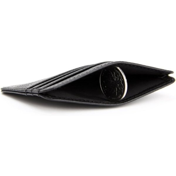 RFID Protect Slim Minimalist Pocket Läder Plånbok Kortfodral - Brun brown