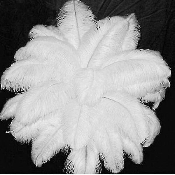 1~50 pakke 30-35 cm Store Strutsfjer Plym Håndværk Bryllup Fest Dekorationer Hvid White 30pcs