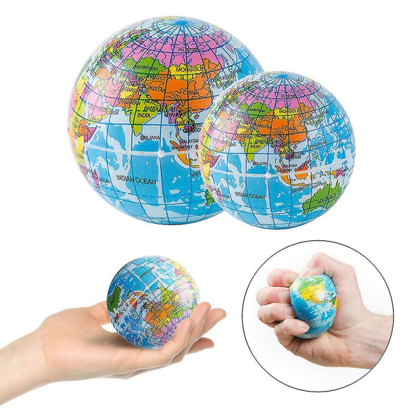 Stor World Earth Globe Ball Myk Stress Relief Nyhet Barn Voksne Leker