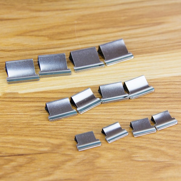 30/50 stk Clip Dispenser Genanvendelig Brugervenlig Metal Bærbar Papir Fast Clamp Clip til Skole L