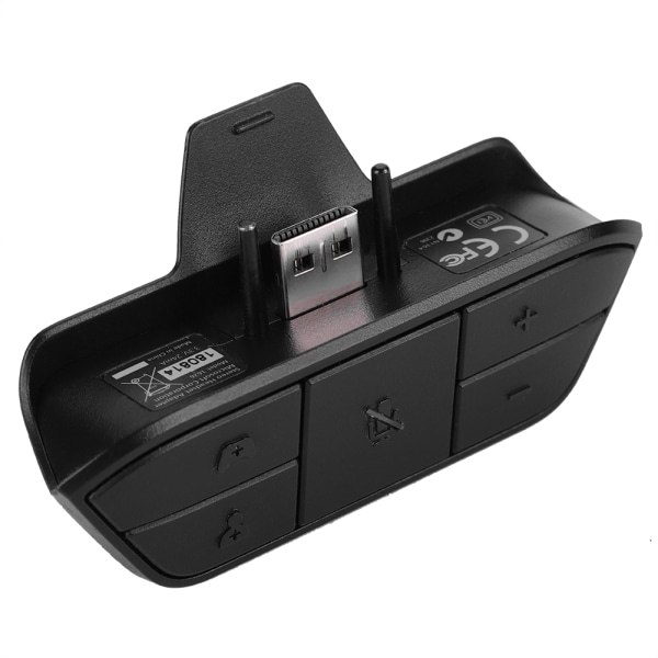 Støvtett stereo headset-adapter for Xbox One med spillkontroller og stereolydsynkronisering