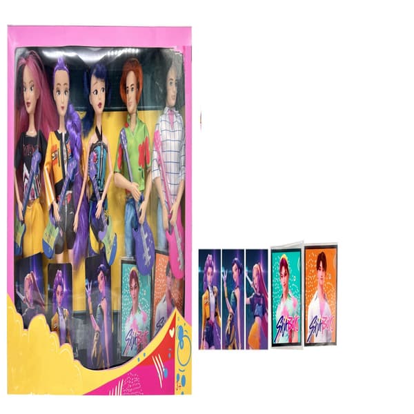 Demon Hunters K-POP Vinylfigurset, Samlarbara 32 cm Ledade Dockor för Fans och Barn Wheat
