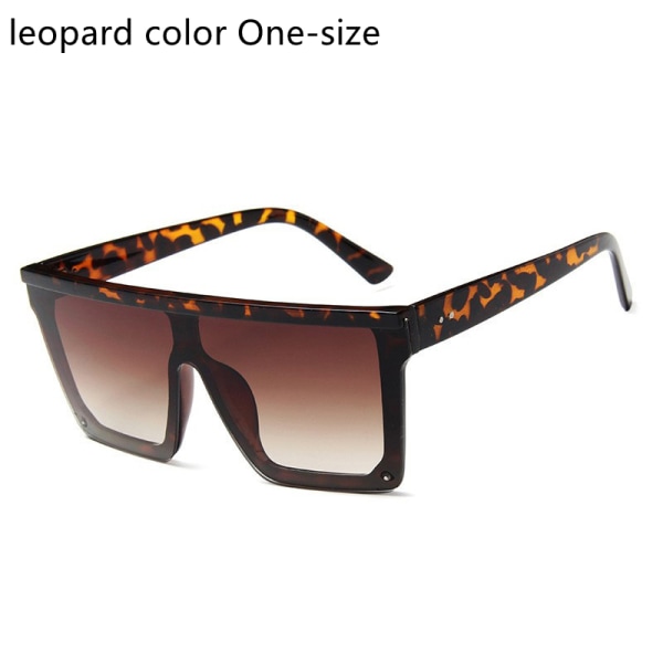 Ny stil dame solbriller firkantet overdimensioneret luksus leopard color