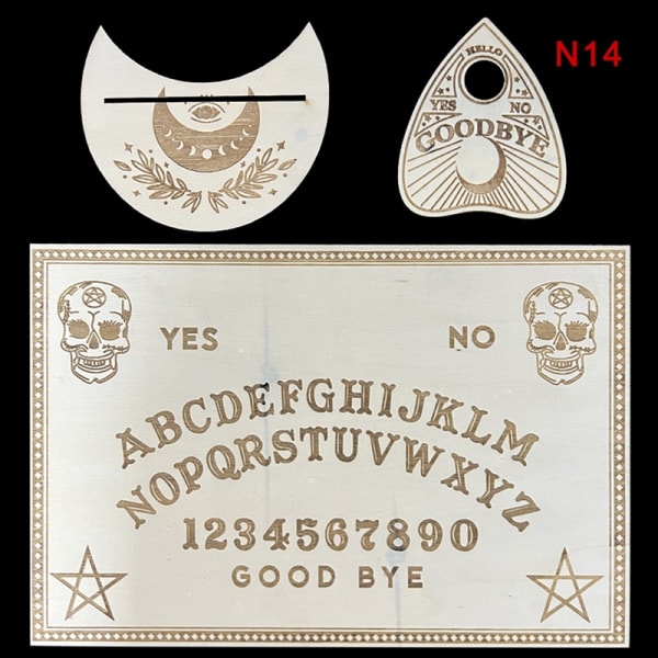 Ouija Boa - Täydellinen puinen kaiverrettu taikataulu ennustukseen 14