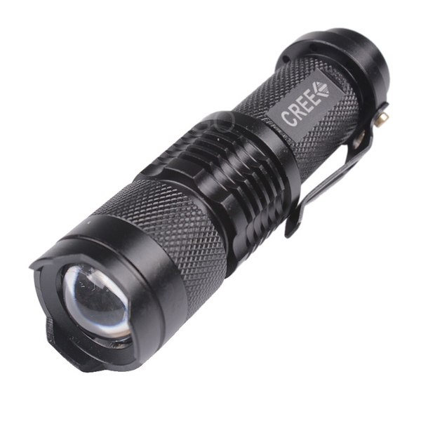 MINI CREE Q5 ficklampa 2000 Lumen VATTENTÄT Svart