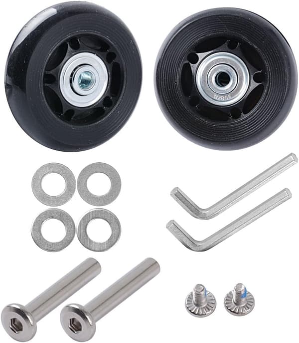 2-pack hjul till resväskor (60*6*18 mm axellängd: 35 mm) reservdelar