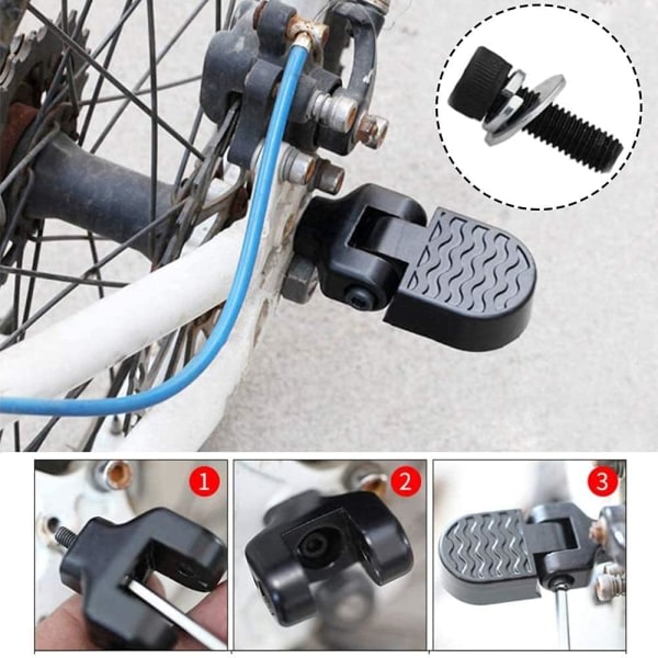 Bakre sykkelpedal (pedal med lite hull + skruverktøy)