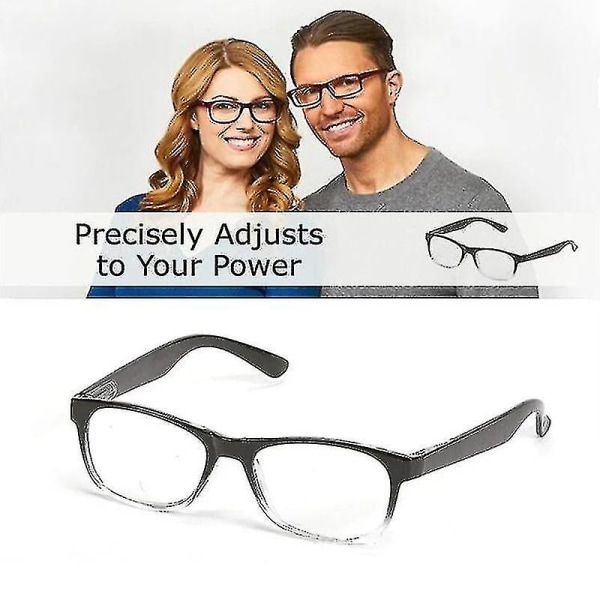 One Power Readers Auto Adjusting Bifocal Reading Glasses Mulifocal +50 To +250--