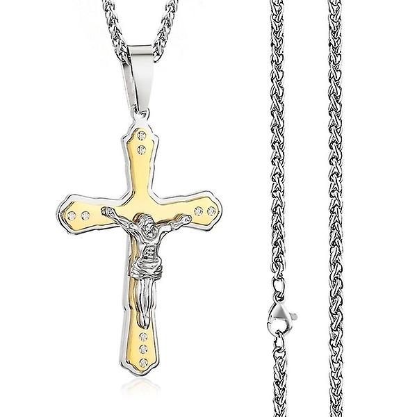 Klassisk mode mænds halskæde tro smykker Cross Jesus Pendant