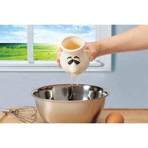 Äggseparator Rolig Köksgadget - Rolig Snot Nose Äggseparator Verktyg Användbar För Matlagning Och Bakning Vit