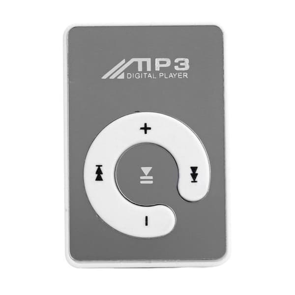 Plast Speil Klips USB MP3-spiller Bærbar Musikk Media Støtte White