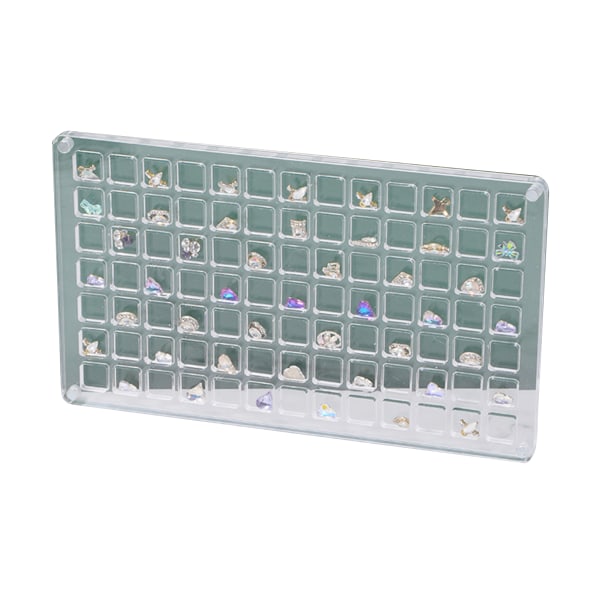 Akryl Magnetic Seashell Display Box Multi-purpose Craft Dekorativt ädelstensställ Square 91 Grid