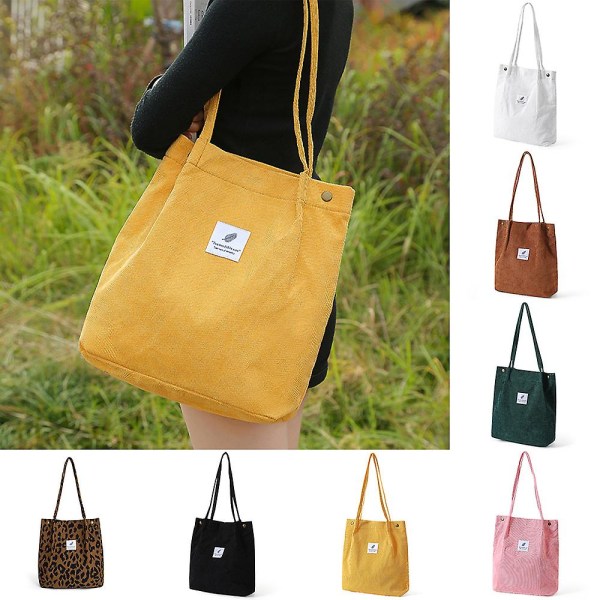 Women Corduroy Tote Bag Travel Handbag Shoulder Bags