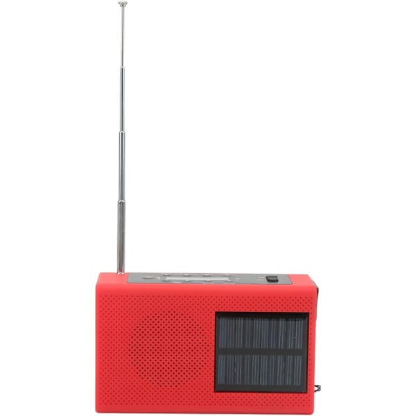 Hätäkäyttöinen käsikäyttöinen sääradio, 2,7 - 4,2 V aurinkoenergialla toimivat sääradion, joissa on käsikäyttöinen kuulokeliitäntä
