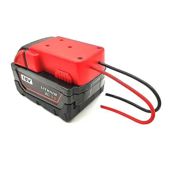 Milwaukee M18 Xc 18v -akkuadapteri telineen virtalähteeseen 2 johdon lähtö DIY