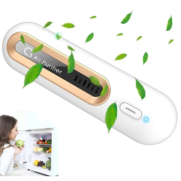 Mini USB -jääkaapin deodorantti, O3-otsonigeneraattori ilmanpuhdistin hajunpoistaja