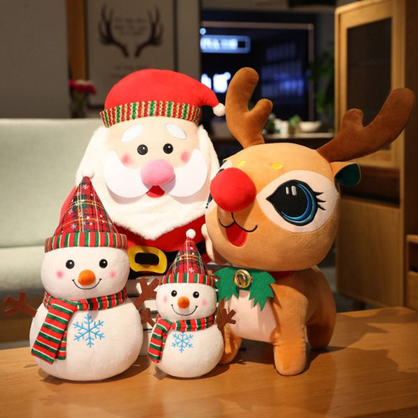 Julemandsdukke Elg Bedstemor Plyslegetøj TØRKLÆDE SNØMANDE-TØRklæde Scarf Snowman Scarf Snowman