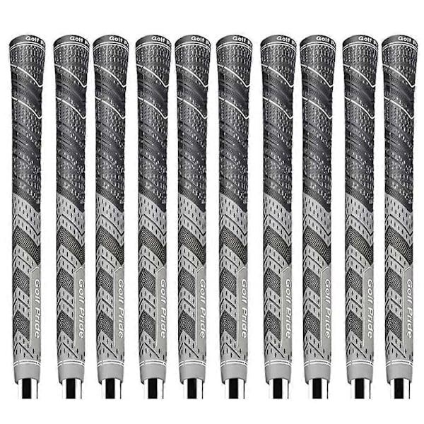 10 st Golf Pride MCC PLUS 4 Golfgrepp Standardstorlek Grey