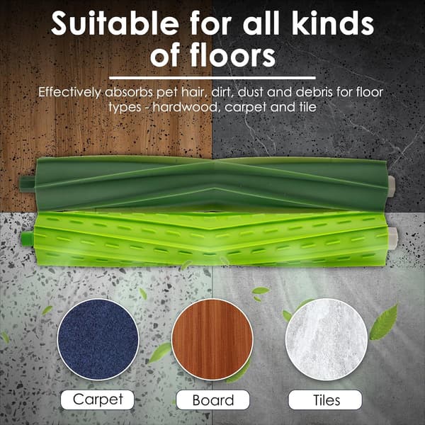 10 stk. reservedele kompatible med iRobot Roomba Combo j7 Combo j7+ Combo j9+ Combo 10 Max robotstøvsuger dobbelt gummirullebørste 2