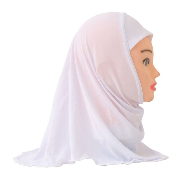 Muslim Hijab islamilaiset huivihuivit lapsille VALKOINEN white