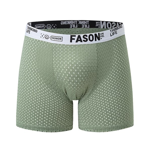5-pack långa boxershorts för män, högstretchigt stickat tyg, bekväma modeshorts 5 PCS L