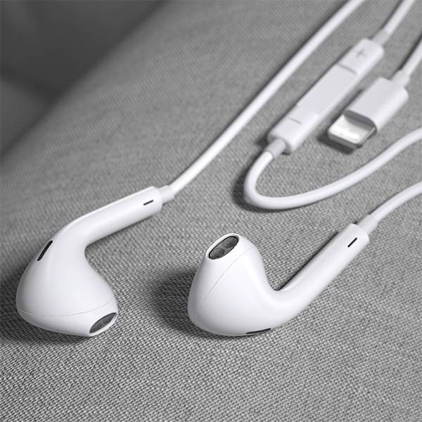 Lightning In-Ear Hörlurar för iPhone X/11/12/13/14 Vit