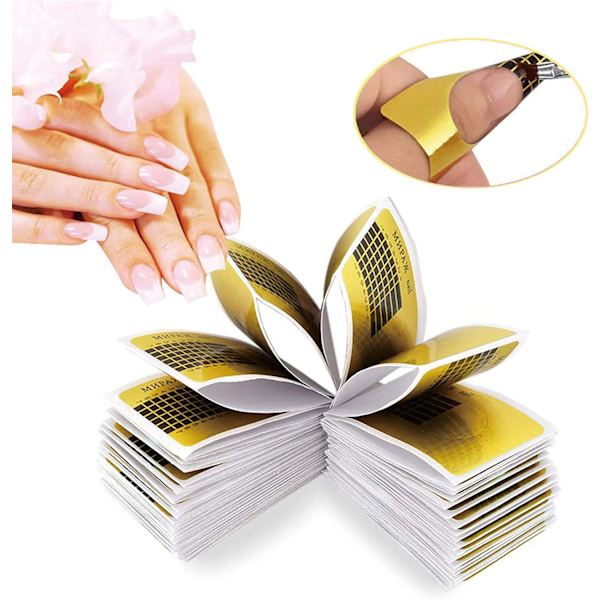 500 st Nail Art Tips Extensionsdekaler, Självhäftande Nagelform Med Nummer, För UV Gel Nagel Extensions Nagel Extensions (1 Rulle)
