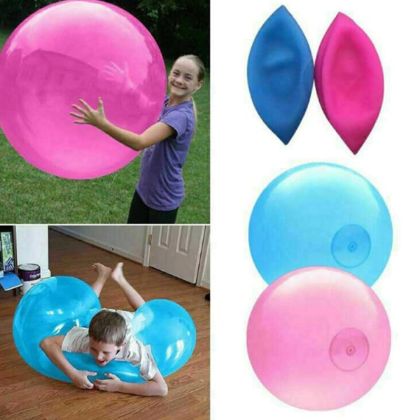 Barnebobler, vannbobleball vannball gjennomsiktig hoppende ballong, egnet for barns strandbasseng hagefest pink