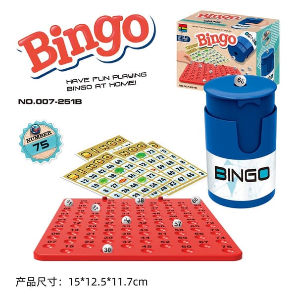 BINGO Manuell Lyckodragningsmaskin Bordsfestspel, 007-251B Number Game Two