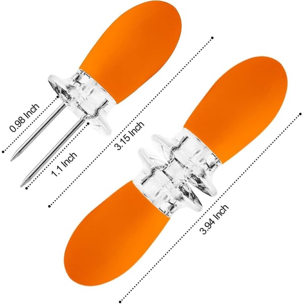 Majskolvshållare Set, 16 st Rostfritt Stål Majsspett Bbq Gaffel För Majs