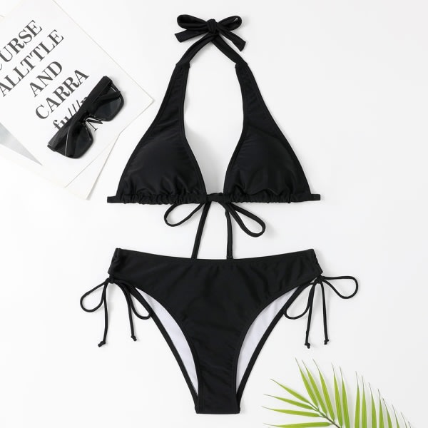 Badetøj Strappy Bikini - Strandtøj sort XL