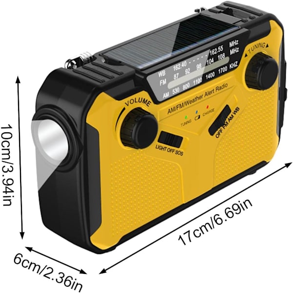 Hätäilmaradio, aurinko- ja käsikäyttöinen hätäradio ulkoilmaelämään, kiipeilyyn ja vaellukseen