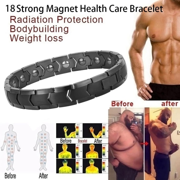 Magnetiskt armband, magnetiskt terapiarmband av titan