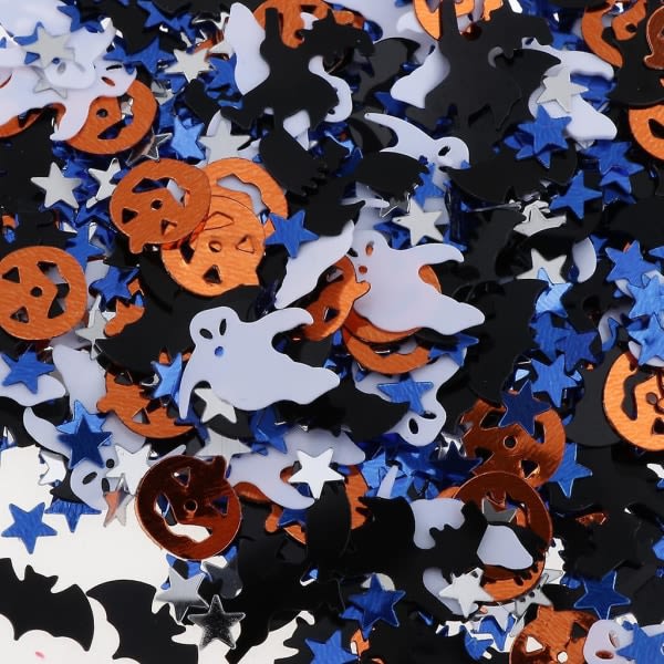 30g Assorted Halloween Pumpkin Witch Star Bordkonfetti festdekorationer