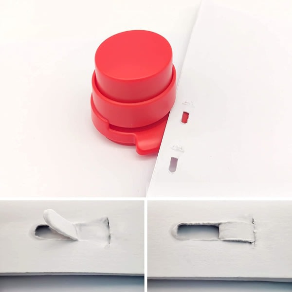 4 Stapleless häftapparat Bärbar mini nållös häftapparat för skolkontoret