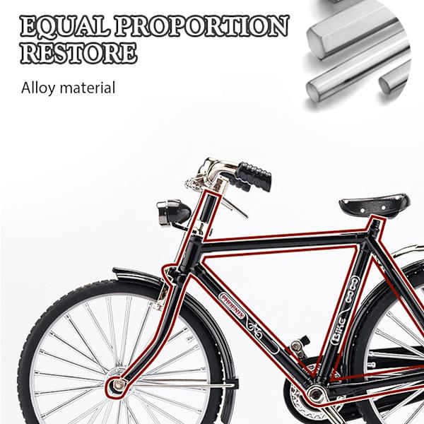 Retro cykelmodel kit, miniature metal ornament til kunstsamling, legetøj til børn - Perfet Green (DIY)