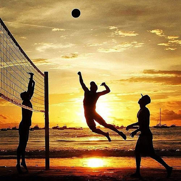 9,5 m x 1 m strandvolley net med volleyball stativ til volleyball ba