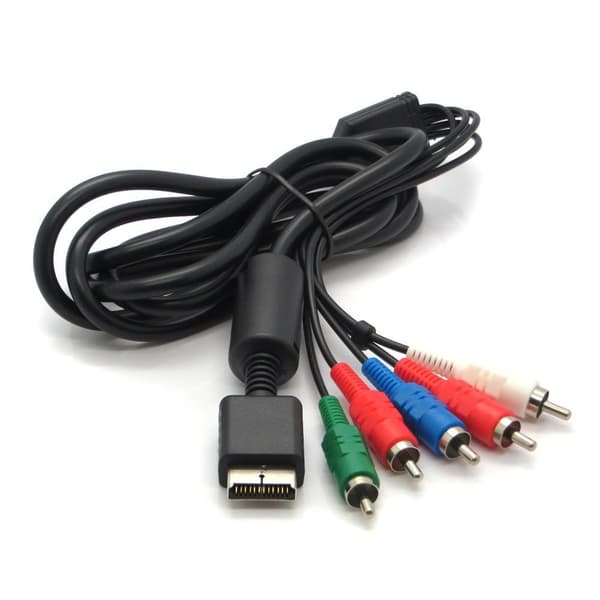 Komponentkabel til PS2/PS3 RGB-kabel - Perfekt sort black one size
